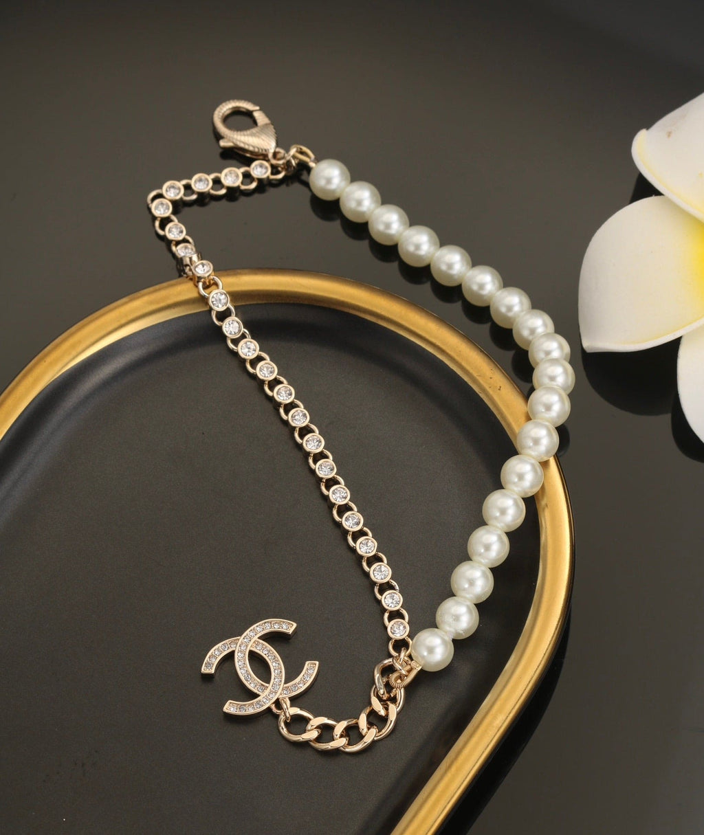 Chanel Pearls Chain 18K Gold Bracelet