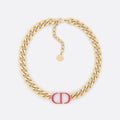 Dior 30 Montaigne Pink Choker 18K Gold Necklace