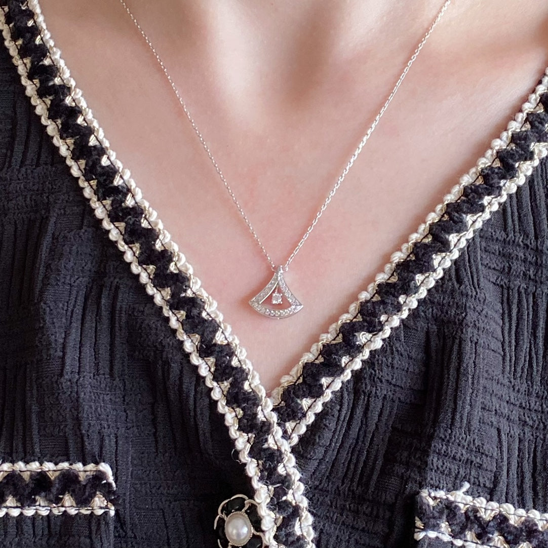 Bvlgari Dream Pave Diamond Openwork 18K Gold Necklace