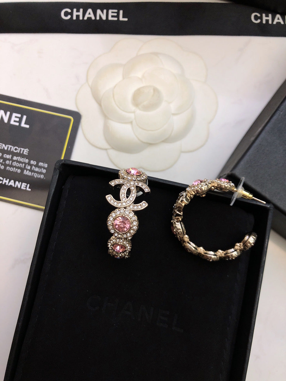 Chanel Flowers 18K Gold Earrings