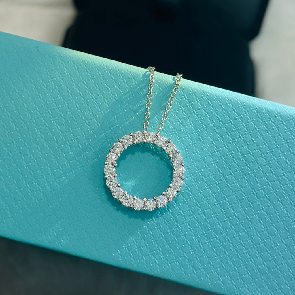 Tiffany Circle Diamonds 18K Gold Necklace