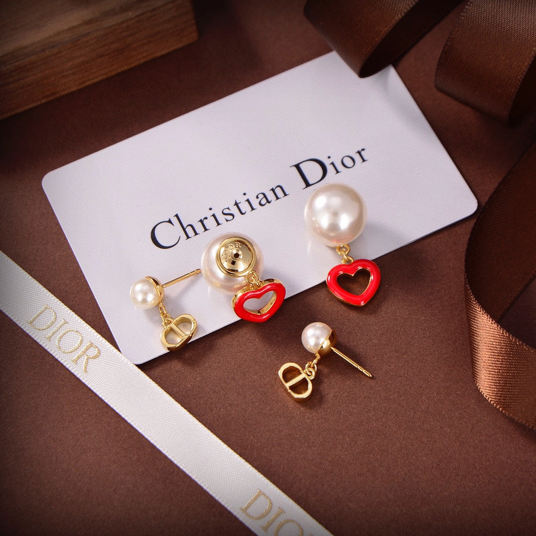 Dior Heart Valentine 18K Gold Earrings