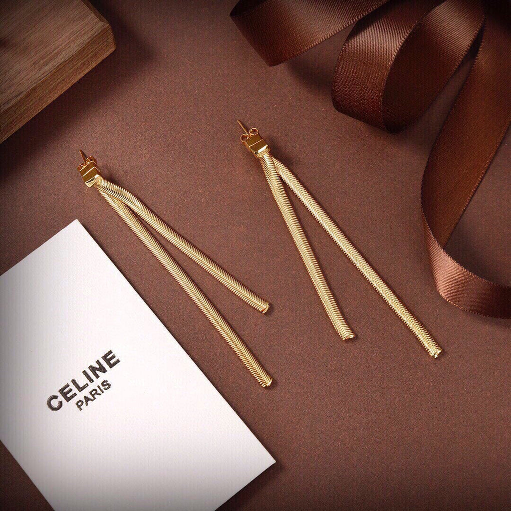 Celine Tassel 18K Gold Earrings